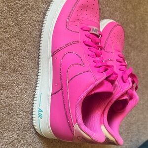 Nike Air Force one valentines glitter bling shoes women’s